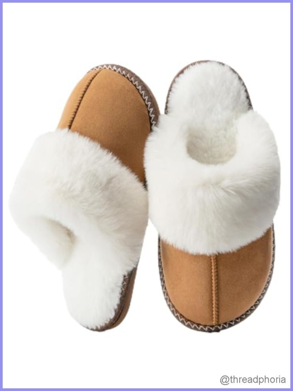 Fuzzy Memory Foam House Slippers Faux Fur Lined Women Warm Cozy